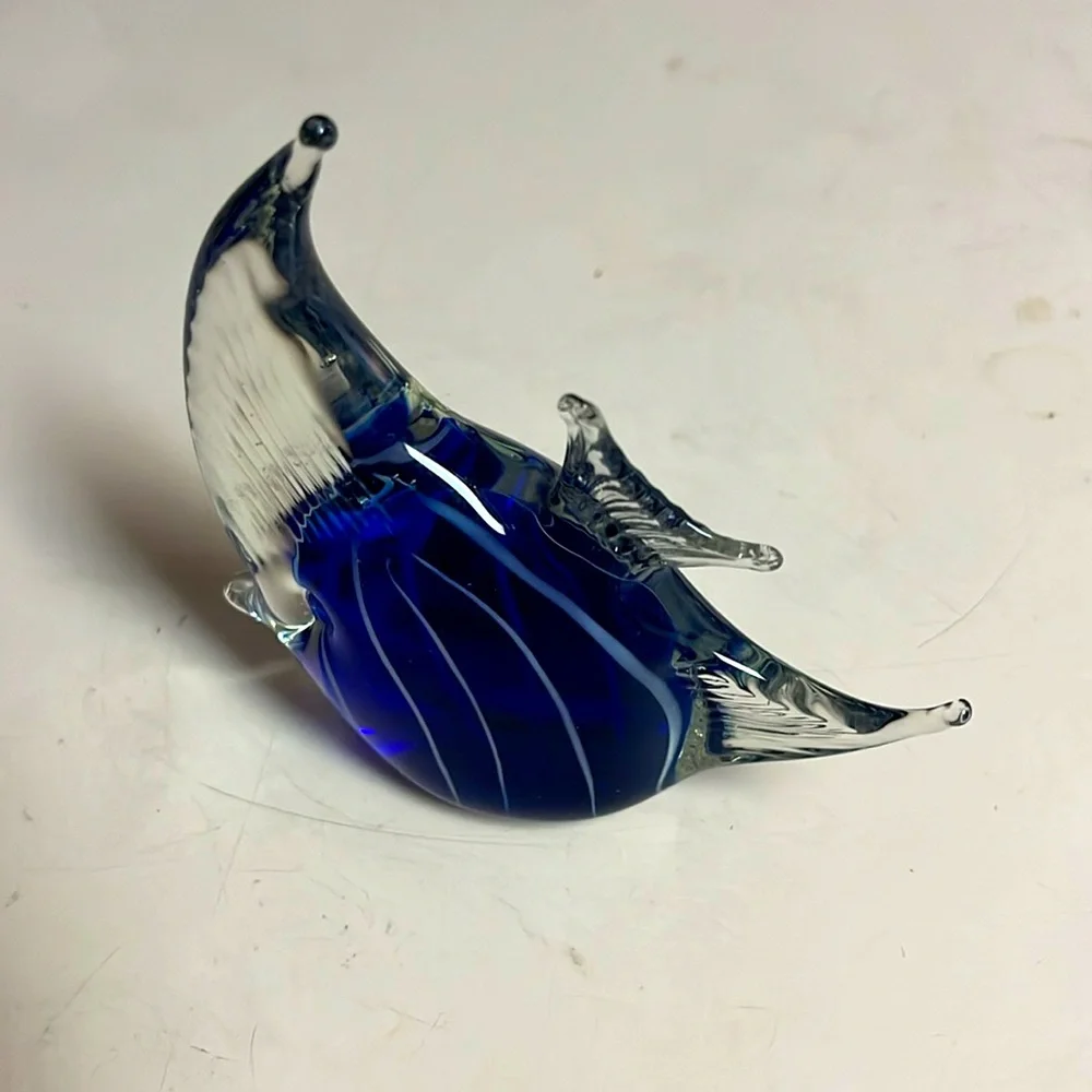 Blue Cobalt Fish Paperweight - Picture 8 of 13